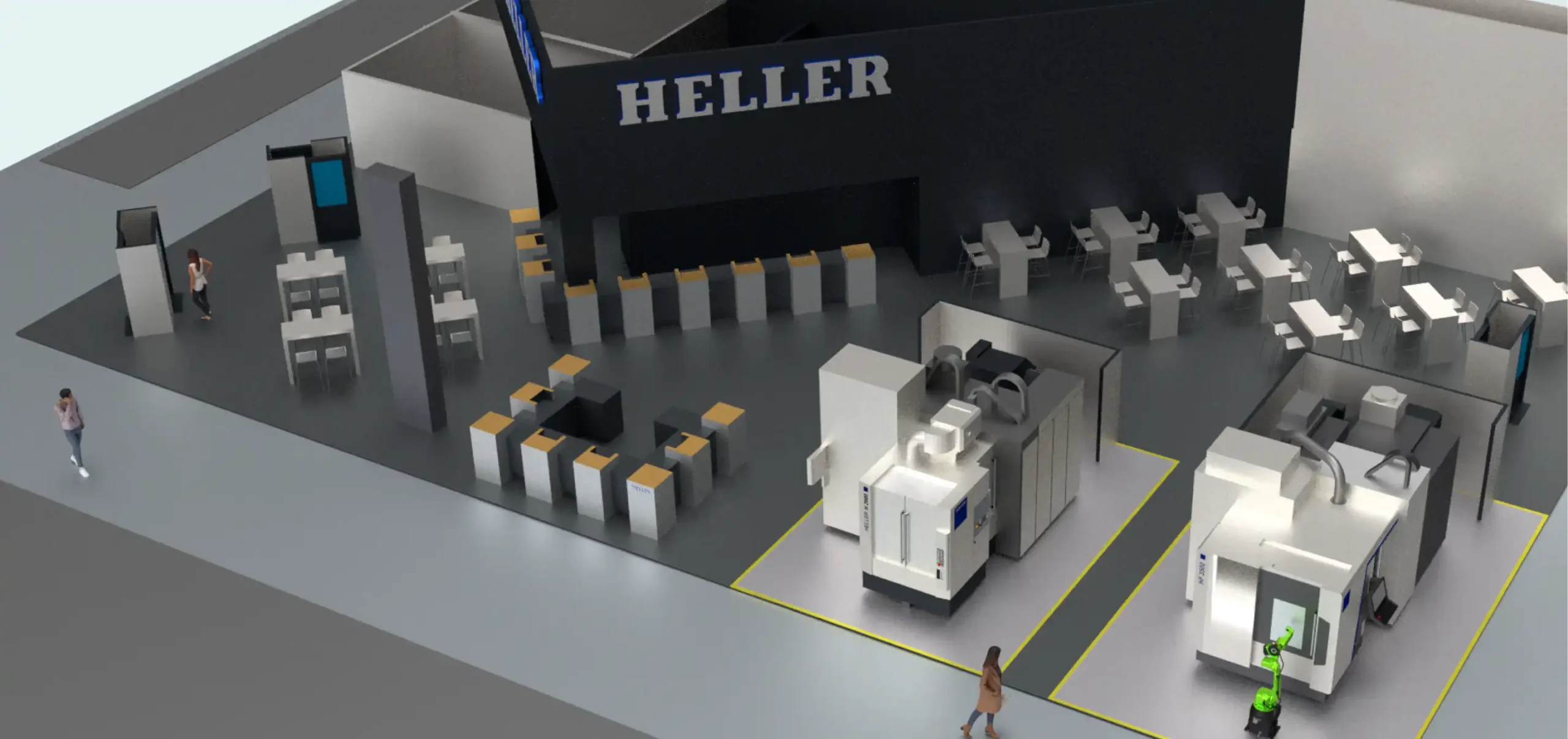 heller, Messestand, Konzeption, Top View 3D Rendering,