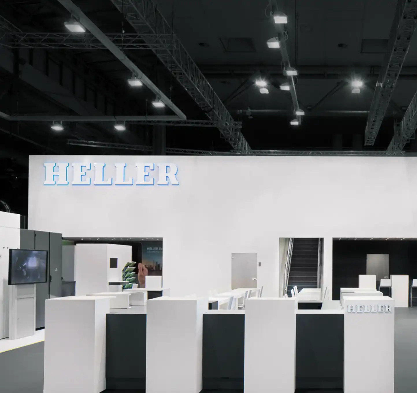 heller, Messestand, Konzeption, Infotresen