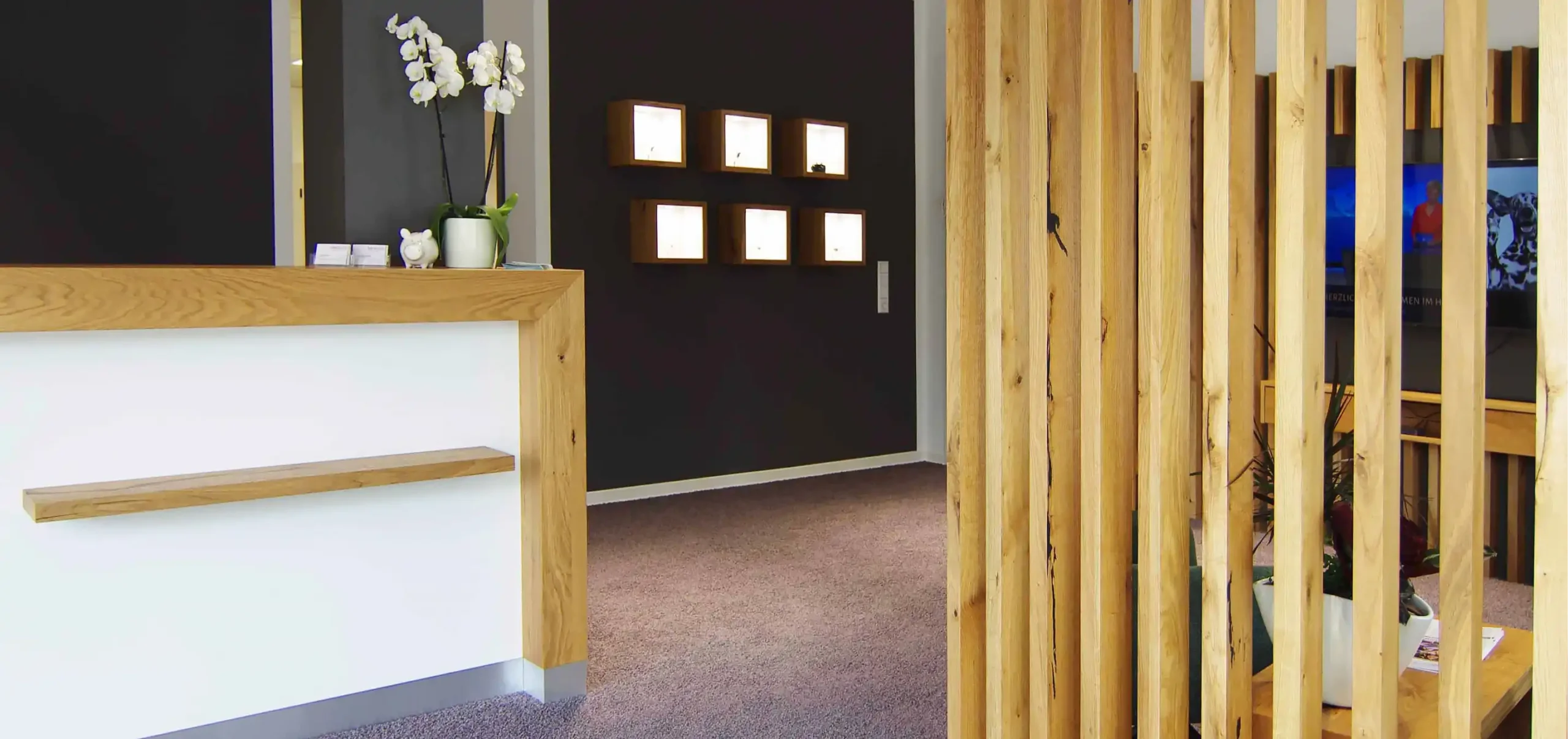 Hörakustikgeschäft, Verkaufsraum, Hörstudio Herbrechtingen, Stadt: Herbrechtingen, Verkaufstresen, Innenausbau, Möbeldesign, Raumkonzeption